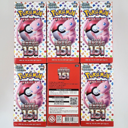 151 6 BOXES +7 PACKS Pokemon TCG Cards Scarlet&Violet Booster sv2a Sealed Korean - Image 5
