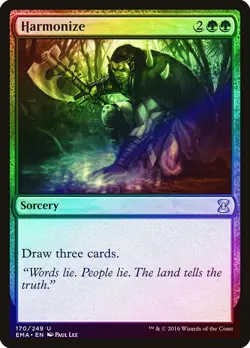Harmonize FOIL Eternal Masters NM Green Uncommon MAGIC GATHERING CARD ABUGames - Image 1