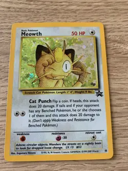 Meowth - 10 - Black Star Promo - Game Boy GB Exclusive - Holo Pokemon Card - Image 2