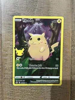 Pokemon Pikachu TCG Holo Full Art Rare Card 005/025 2021 Celebrations - Image 1