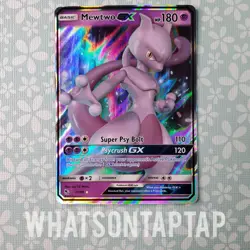 Pokemon Card Mewtwo GX 31/68 Ultra Rare Sun Moon Hidden Fates Singles LP - Image 1