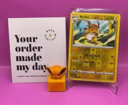2020 Pokemon TCG Sword & Shield Raichu Holo 066/202 Reverse Holo Rare Card NM - Image 1