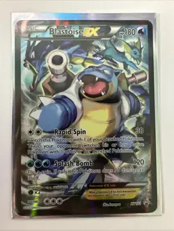 Pokemon Blastoise EX Black Star Promo XY122 Full Art Holo Card - Image 1