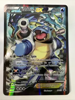 Pokemon Blastoise EX Black Star Promo XY122 Full Art Holo Card - Image 2
