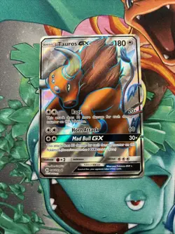 Pokemon TCG Tauros GX Full Art Ultra Rare Card 144/149 Sun & Moon Base NM/M - Image 1