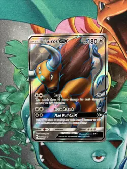 Pokemon TCG Tauros GX Full Art Ultra Rare Card 144/149 Sun & Moon Base NM/M - Image 3
