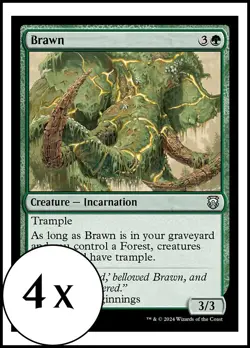 MTG - 4 x Brawn - Modern Horizons 3 Commander - Playset 4x x4 - Image 1