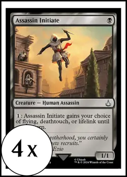 MTG - 4 x Assassin Initiate - Assassin's Creed - Playset 4x x4 - Image 1