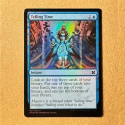 B3G3 ~ MTG ~ FOIL ~ Telling Time ~ MM2 Modern Masters 2015 ~ #061 ~ MP/HP - Image 1