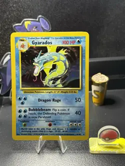 Pokemon Gyarados TCG Base Set Holo Rare Card 6/102 MP - Image 1