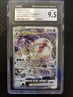CGC 9.5 Deoxys VSTAR 2023 Crown Zenith GG46/GG70 Galarian Gallery Pokemon Card - Image 1