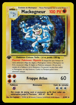 1999 Pokemon Mackogneur Machamp Base Set FRENCH 1st Edition Holo Rare 8/102 - Image 1