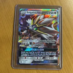 Pokemon Solgaleo GX Sun & Moon Base Set SM16 Holo Ultra Rare NEW MINT - Image 1