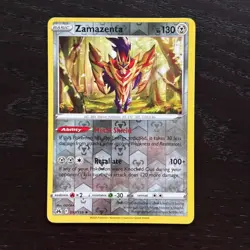 Zamazenta 097/159 Pokemon Crown Zenith Sword & Shield Reverse Holo Rare Card NM - Image 1