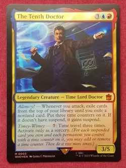 Magic The Gathering DOCTOR WHO FOIL THE TENTH DOCTOR blue/red card MTG - Image 1