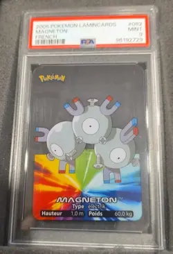 POKEMON CARD MAGNETON 82 LAMINCARDS EDIBAS #82 GRADED PSA 9 MINT FRENCH POP 1 - Image 1