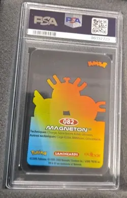 POKEMON CARD MAGNETON 82 LAMINCARDS EDIBAS #82 GRADED PSA 9 MINT FRENCH POP 1 - Image 3