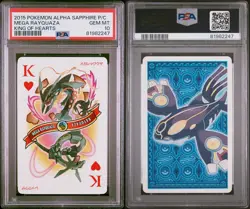 PSA 10 Mega Rayquaza King Hearts Pokemon Alpha Sapphire Poker Playing Card POP 9 - Image 1