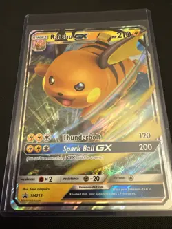 Pokemon TCG Raichu GX SM213 Holo Promo Card Jumbo Card - Image 1