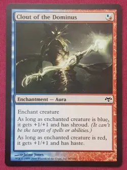 Magic The Gathering EVENTIDE CLOUT OF THE DOMINUS blue/red card MTG - Image 1