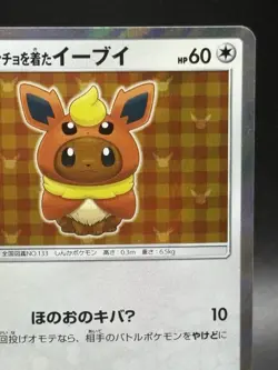 Flareon Poncho-Wearing Eevee 2017 Mega Promo 139/SM-P Japanese Pokemon Card EX - Image 3