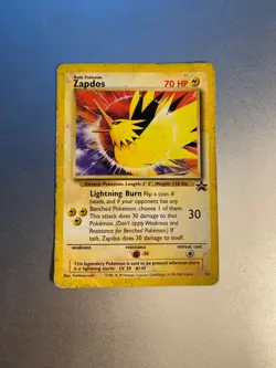 Pokemon TCG: Zapdos 23 Wizards WOTC 2000 Movie Black Star 3 Promo CCG Card HP - Image 1