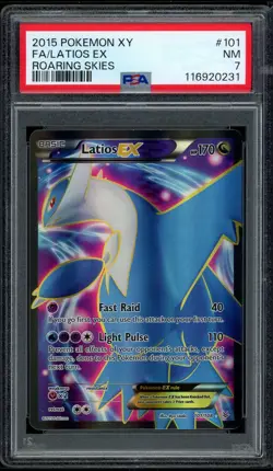 2015 PSA 7 Pokemon XY Roaring Skies Latios EX Full Art 101/108 Card NM - Image 1