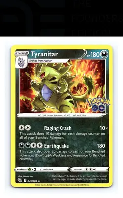 Tyranitar #043/078 Pokemon GO Pokemon Holo Rare - Image 1