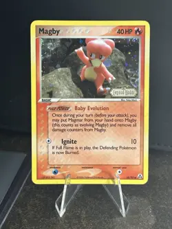 Magby Legend Maker 2006 Holo Stamped Pokemon LP - Image 1