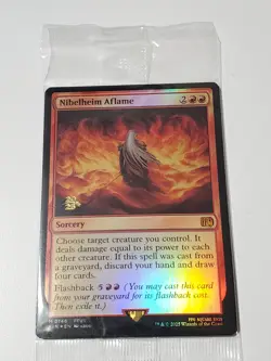 Nibelheim Aflame Final Fantasy FOIL - STAMPED PRERELEASE PROMO - STILL SEALED!!! - Image 1