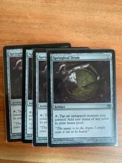 4x MTG Springleaf Drum LP+ Born of The Gods 162/165 Magic the Gathering Playset - Image 1