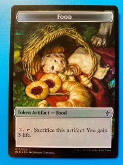 MTG 1x FOIL Mouse / Food Token 4 Throne of Eldraine Magic the Gathering x1 NM - Image 2