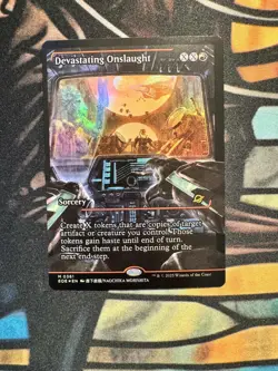 Devastating Onslaught Edge of Eternities Showcase Foil Mythic Rare - Image 1