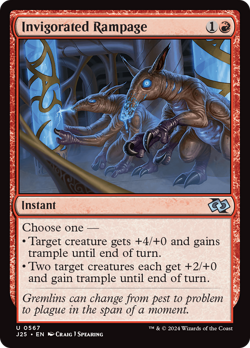 Invigorated Rampage #567 | Near Mint | Foundations Jumpstart Magic MTG - Image 1