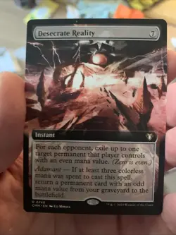 MTG Desecrate Reality Commander Masters 0746 Regular Rare - Image 1