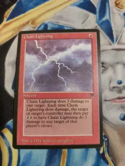 Chain Lightning MTG Legends Common Red Sorcery Near-Mint x1 GG17 - Image 1