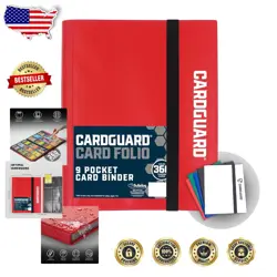 Red Card Storage Binder for Trading Cards - 20 Pages, High Capacity, Durable - Image 1