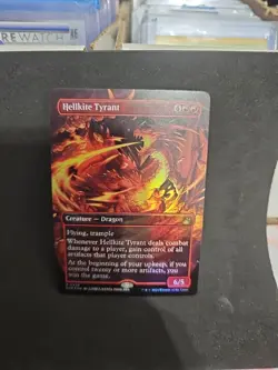 MTG English Hellkite Tyrant (Anime Borderless) NM Foil Ravnica Remastered - Image 1
