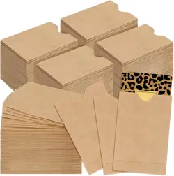 500 Pack Card Sleeves 2.4x3.5 Inch Paper Key Card Holders Envelopes for ID Gift - Image 1