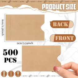 500 Pack Card Sleeves 2.4x3.5 Inch Paper Key Card Holders Envelopes for ID Gift - Image 2