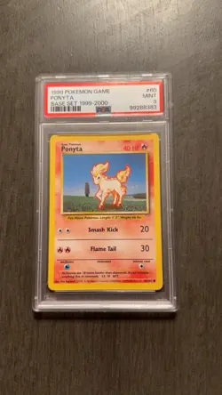 1999 Pokemon Ponyta Shadowless Card #60 PSA 9 - Image 1