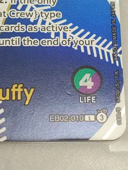 2025 Monkey D Luffy Los Angeles Dodgers x ONE PIECE Leader card EB02-010 *READ* - Image 3