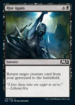 Rise Again -Foil Medium Play MTG Magic 2021 Core Set - Image 1
