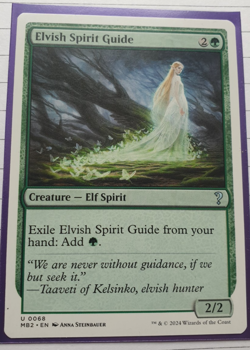 MTG White Border - Elvish Spirit Guide - Mystery Booster 2 [Good Condition] - Image 1
