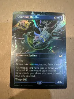 MTG Quantum Riddler [Borderless FOIL] - [NM] Edge of Eternities Mythic - Image 1