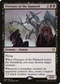1x - Overseer of the Damned - Alchenemy: Nicol Bolas - NM MTG - Image 1