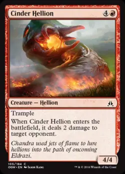 Cinder Hellion -Foil Medium Play MTG Oath of the Gatewatch - Image 1