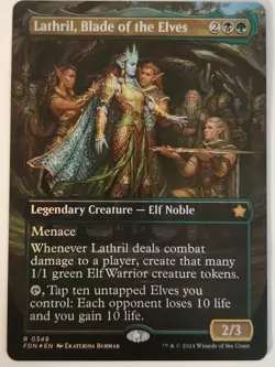 FOIL - MTG - Lathril, Blade of the Elves (Borderless) #349 - Foundations - Image 1