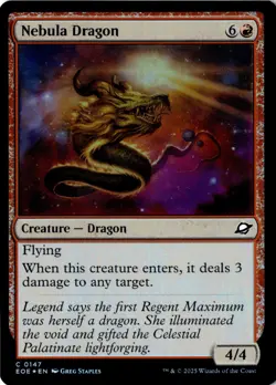 Nebula Dragon Foil Edge of Eternities 147 NM MTG - Image 1