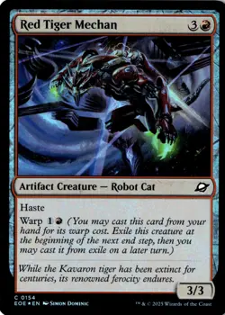 Red Tiger Mechan Foil Edge of Eternities 154 NM MTG - Image 1